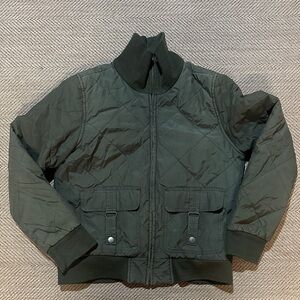 Old Navy Women’s Quilted Bomber Jacket - Olive/Army Green